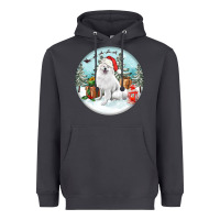 Smoke Christmas samoyed dog Heavyweight Hoodie - FaDigitalArtStudio