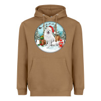 Toasted Coconut Christmas samoyed dog Heavyweight Hoodie - FaDigitalArtStudio
