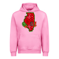Fuchsia Pink illinois watermelon Urban Hoodie - RacoonDesign