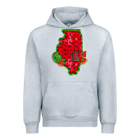 Heather Grey illinois watermelon Urban Hoodie - RacoonDesign