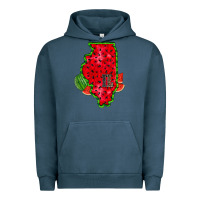Pigment Midnight Navy illinois watermelon Urban Hoodie - RacoonDesign