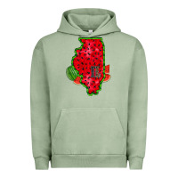 Pigment Oil Green illinois watermelon Urban Hoodie - RacoonDesign