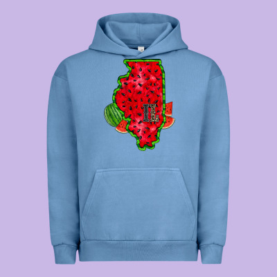 Illinois Watermelon Urban Hoodie Designed By Racoondesign