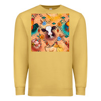 Antique Gold western farm animals seamless pattern Premium Sweatshirt - BundleAndBundleShop