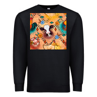 Black western farm animals seamless pattern Premium Sweatshirt - BundleAndBundleShop