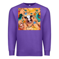 Purple western farm animals seamless pattern Premium Sweatshirt - BundleAndBundleShop