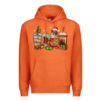 Carrot Christmas coffee cups with Saint Bernard Premium Hoodie - RanaPortraitStore