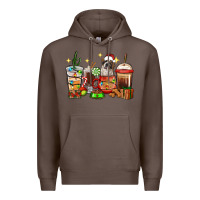 Coffee Christmas coffee cups with Saint Bernard Premium Hoodie - RanaPortraitStore
