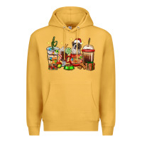Mustard Christmas coffee cups with Saint Bernard Premium Hoodie - RanaPortraitStore