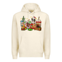Tofu Christmas coffee cups with Saint Bernard Premium Hoodie - RanaPortraitStore