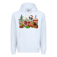 White Christmas coffee cups with Saint Bernard Premium Hoodie - RanaPortraitStore