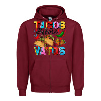 Burgundy Tacos before Vatos Valentine's Day Zipper Hoodie - FaDigitalArtStudio