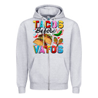 Heather Grey Tacos before Vatos Valentine's Day Zipper Hoodie - FaDigitalArtStudio