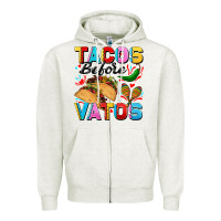 Oatmeal Heather Tacos before Vatos Valentine's Day Zipper Hoodie - FaDigitalArtStudio