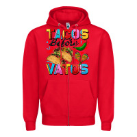 Red Tacos before Vatos Valentine's Day Zipper Hoodie - FaDigitalArtStudio