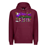 Burgundy Pour me something sista Premium Hoodie - FaDigitalArtStudio