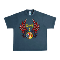 Midnight Navy angel wings softball Urban Heavy Tee - Jasminsmagicworld