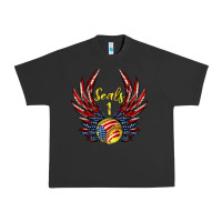 Pigment Black angel wings softball Urban Heavy Tee - Jasminsmagicworld
