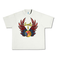 Pistachio angel wings softball Urban Heavy Tee - Jasminsmagicworld