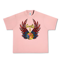 Salmon angel wings softball Urban Heavy Tee - Jasminsmagicworld
