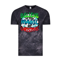 Cloud Black believe in the magic of christmas Vintage Tee - BarkalooDesign