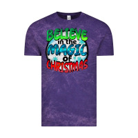 Cloud Purple believe in the magic of christmas Vintage Tee - BarkalooDesign