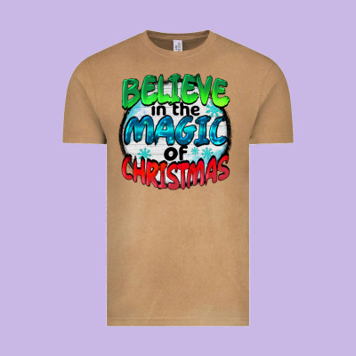 Believe In The Magic Of Christmas Vintage Tee Designed By Barkaloodesign
