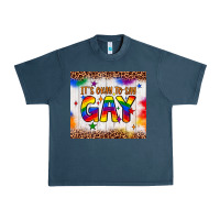 Midnight Navy it's okay to say gay tumbler Urban Heavy Tee - JahusDesignShop