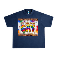 Navy it's okay to say gay tumbler Urban Heavy Tee - JahusDesignShop