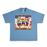 Pebble Blue it's okay to say gay tumbler Urban Heavy Tee - JahusDesignShop