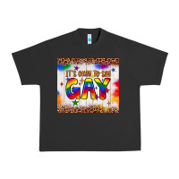 Pigment Black it's okay to say gay tumbler Urban Heavy Tee - JahusDesignShop