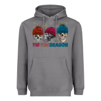 Storm tis the season skull winter Heavyweight Hoodie - FaDigitalArtStudio