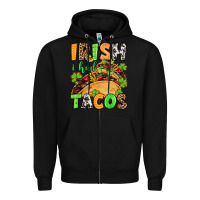 Black St. Patrick's Irish i had tacos Zipper Hoodie - OliviaCreatesArt