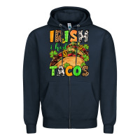 Navy St. Patrick's Irish i had tacos Zipper Hoodie - OliviaCreatesArt