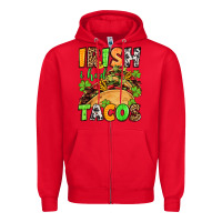 Red St. Patrick's Irish i had tacos Zipper Hoodie - OliviaCreatesArt
