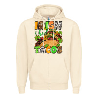 Sandshell St. Patrick's Irish i had tacos Zipper Hoodie - OliviaCreatesArt