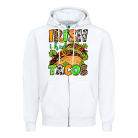 White St. Patrick's Irish i had tacos Zipper Hoodie - OliviaCreatesArt