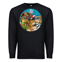 Black Christmas  farm animals Premium Sweatshirt - FaDigitalArtStudio