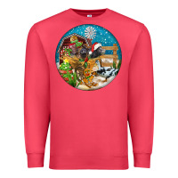 Cardinal Christmas  farm animals Premium Sweatshirt - FaDigitalArtStudio