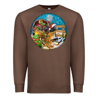 Chestnut Christmas  farm animals Premium Sweatshirt - FaDigitalArtStudio