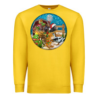 Lemon Christmas  farm animals Premium Sweatshirt - FaDigitalArtStudio