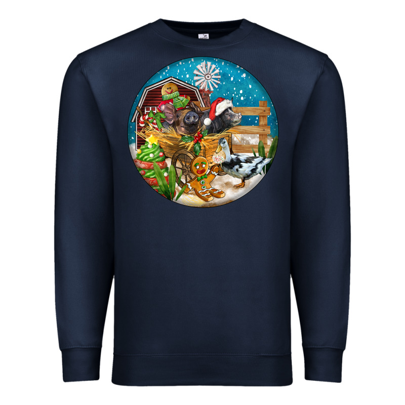 Christmas  Farm Animals Premium Sweatshirt by FaDigitalArtStudio | Teevron