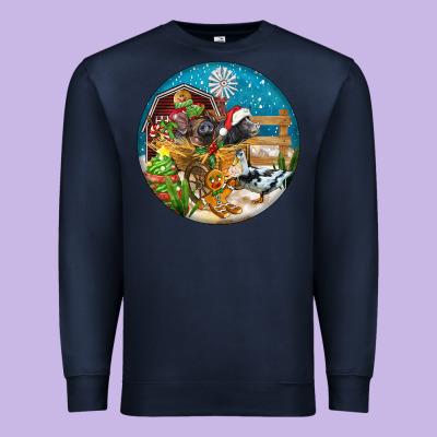 Christmas  Farm Animals Premium Sweatshirt Designed By Fadigitalartstudio