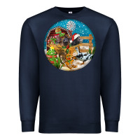 Navy Christmas  farm animals Premium Sweatshirt - FaDigitalArtStudio