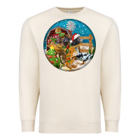 Sandshell Christmas  farm animals Premium Sweatshirt - FaDigitalArtStudio