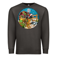 Smoke Christmas  farm animals Premium Sweatshirt - FaDigitalArtStudio