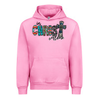 Fuchsia Pink in christ alone Urban Hoodie - RacoonDesign