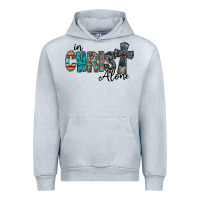 Heather Grey in christ alone Urban Hoodie - RacoonDesign