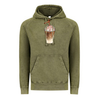 Vintage Olive iced coffee with cream Vintage Hoodie - BarkalooDesign