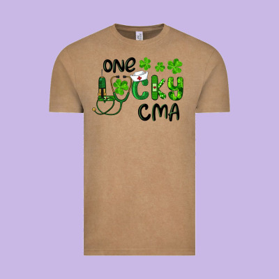 One Lucky Certified Medical Assistant Cma Vintage Tee Designed By Ranaportraitstore